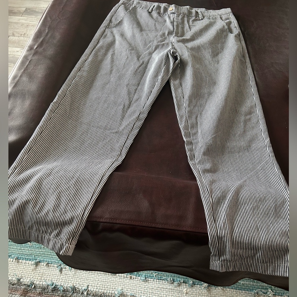 Men's Striped Black and White Pants